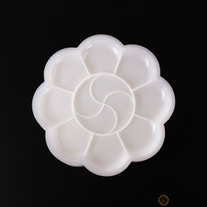 塑料调色盘 11厘米梅花调色盘 丙烯水粉颜料盘调色盘SN1111