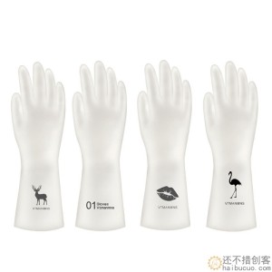家务洗碗手套橡胶透白洗衣防水胶皮家用清洁橡胶防滑耐用厨房