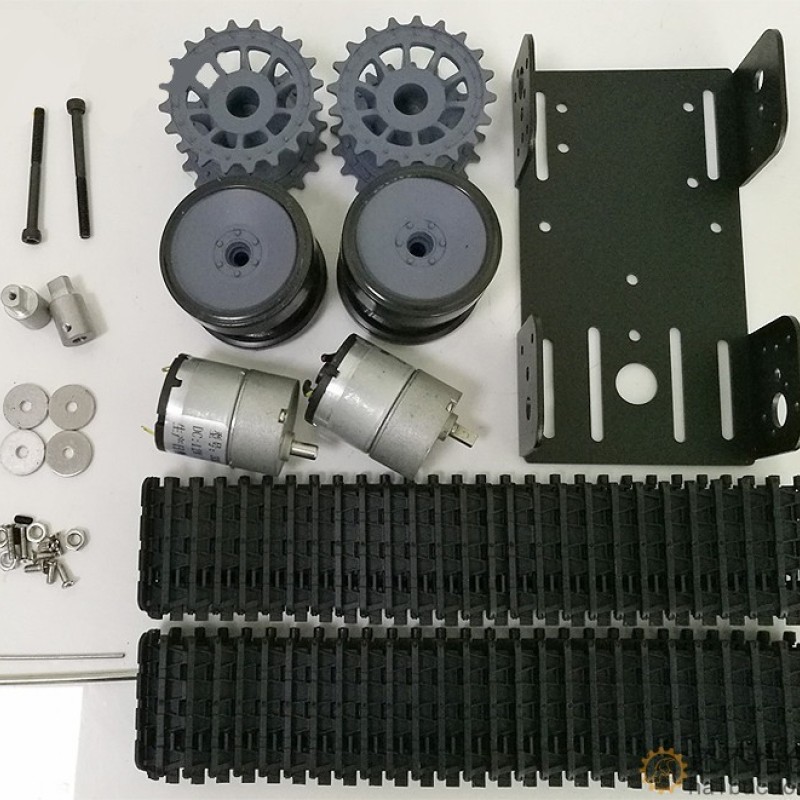 机器人坦克履带底盘for Arduino智能小车 金属面板 移动SN6300