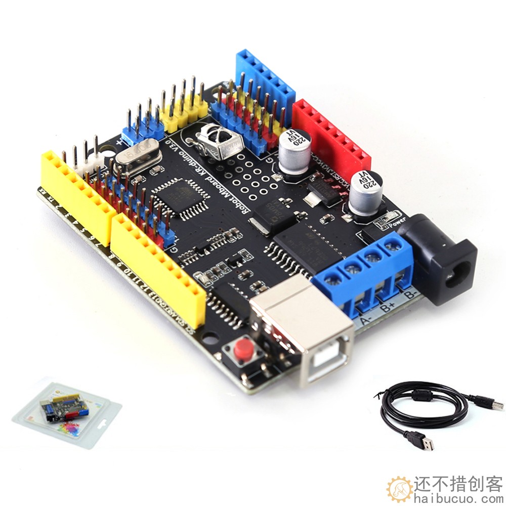 Krduino for arduino开发板UNO R3编程智能小车主控带电机驱动集成扩展板SNA312 L293D | 创造迷DIY配件商城-还不错创客