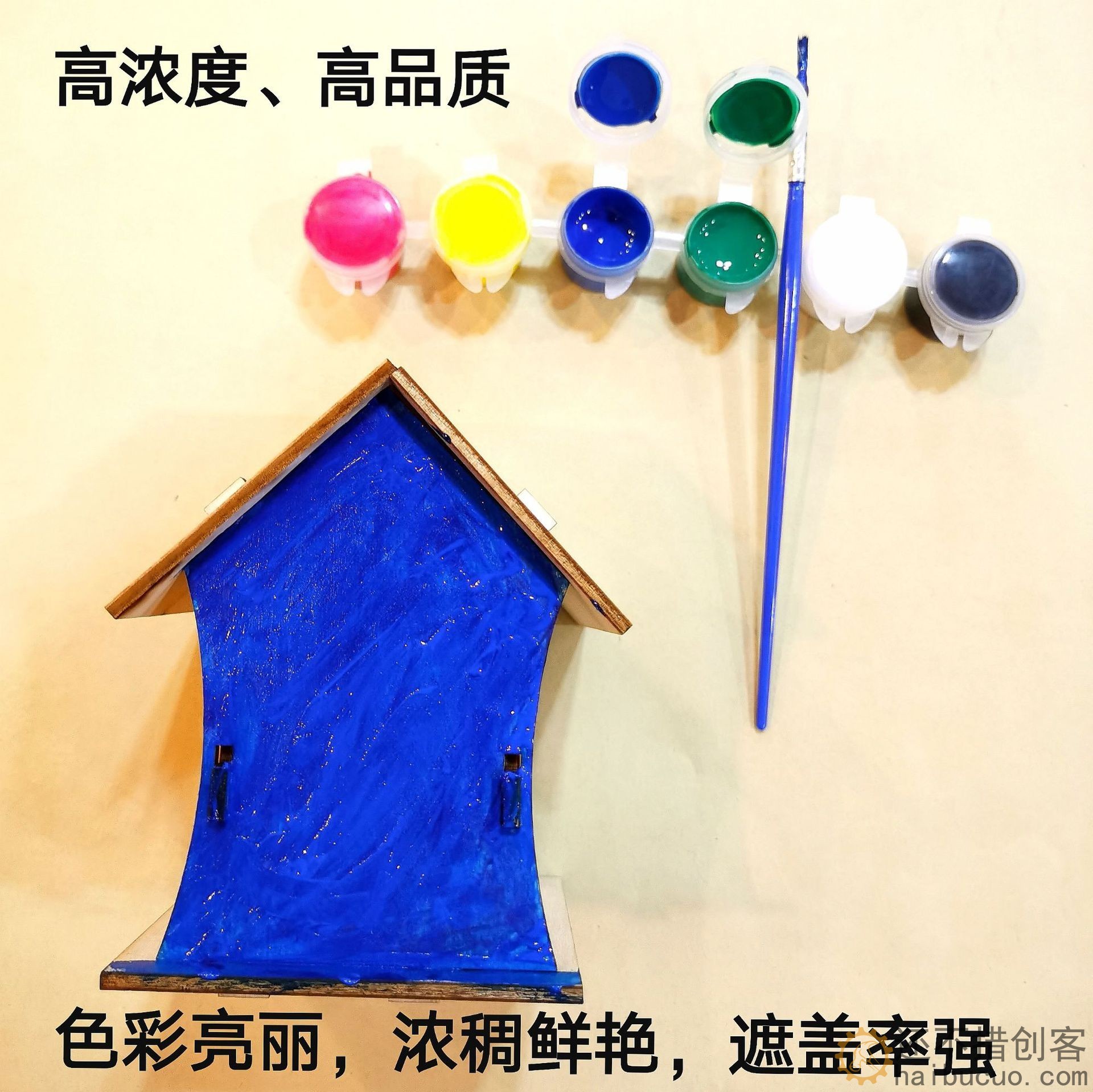 儿童丙烯颜料12色套装6连体幼儿园学生美术画画涂鸦diy石膏颜料条SN1110