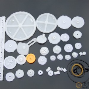 34种齿轮包 玩具模型齿轮 齿条 减速 蜗杆 皮带轮 塑料齿轮