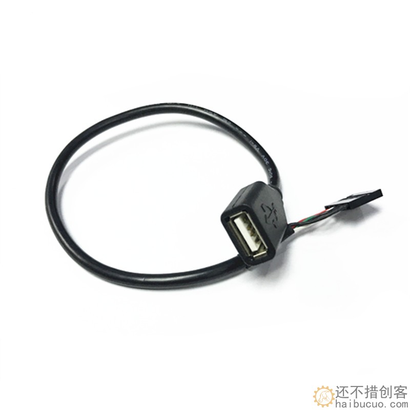 usb扩展线主板间距2.54mm 5pin针杜邦转usb母单母头2.0usb机箱线