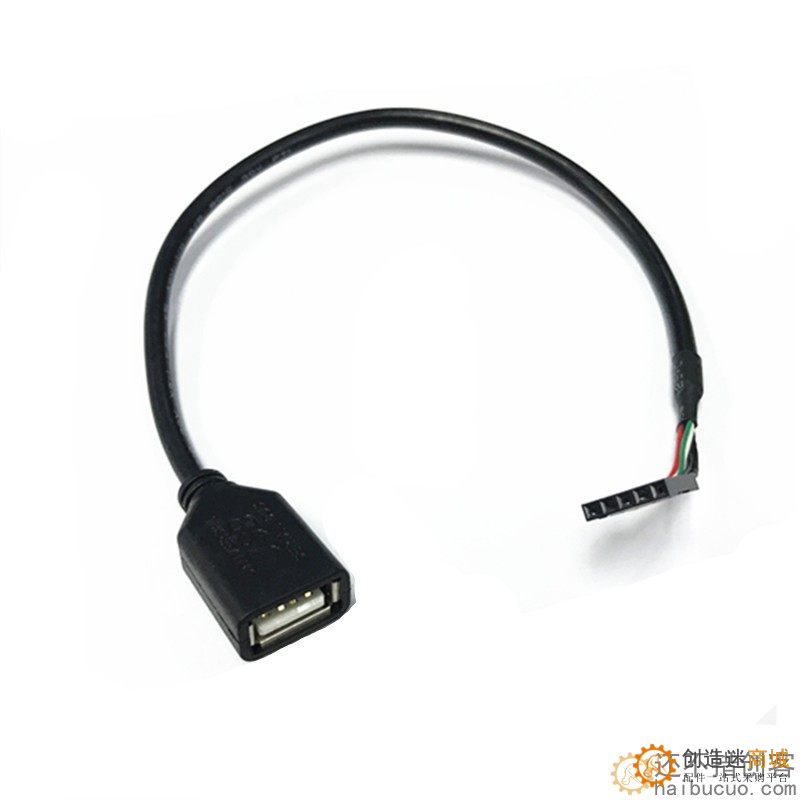 usb扩展线主板间距2.54mm 5pin针杜邦转usb母单母头2.0usb机箱线
