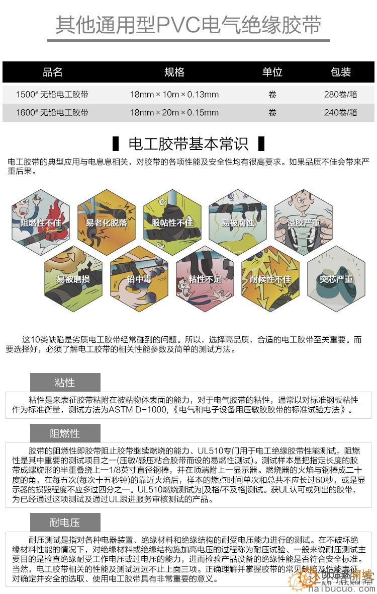 3M电工胶带PVC电气绝缘胶带无铅防潮耐高温阻燃胶布白色通用1500