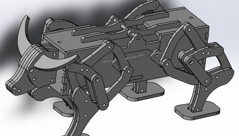 抖音网红玩具木牛流马 CAD 3D打印 图纸源文件 dwg SLDPRT