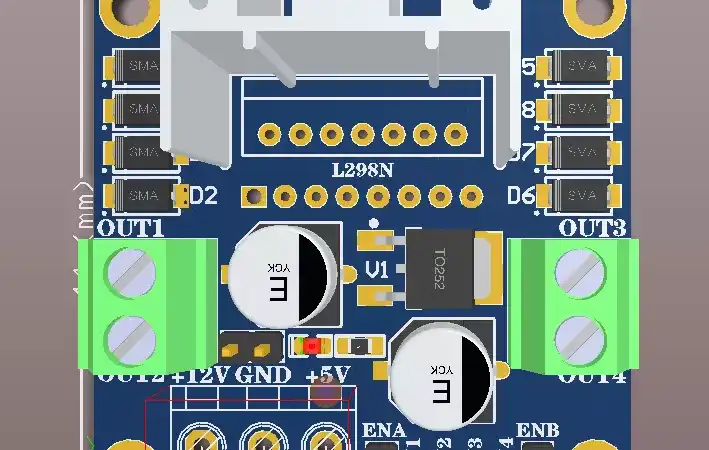 L298N电机驱动模块（原理图和PCB）