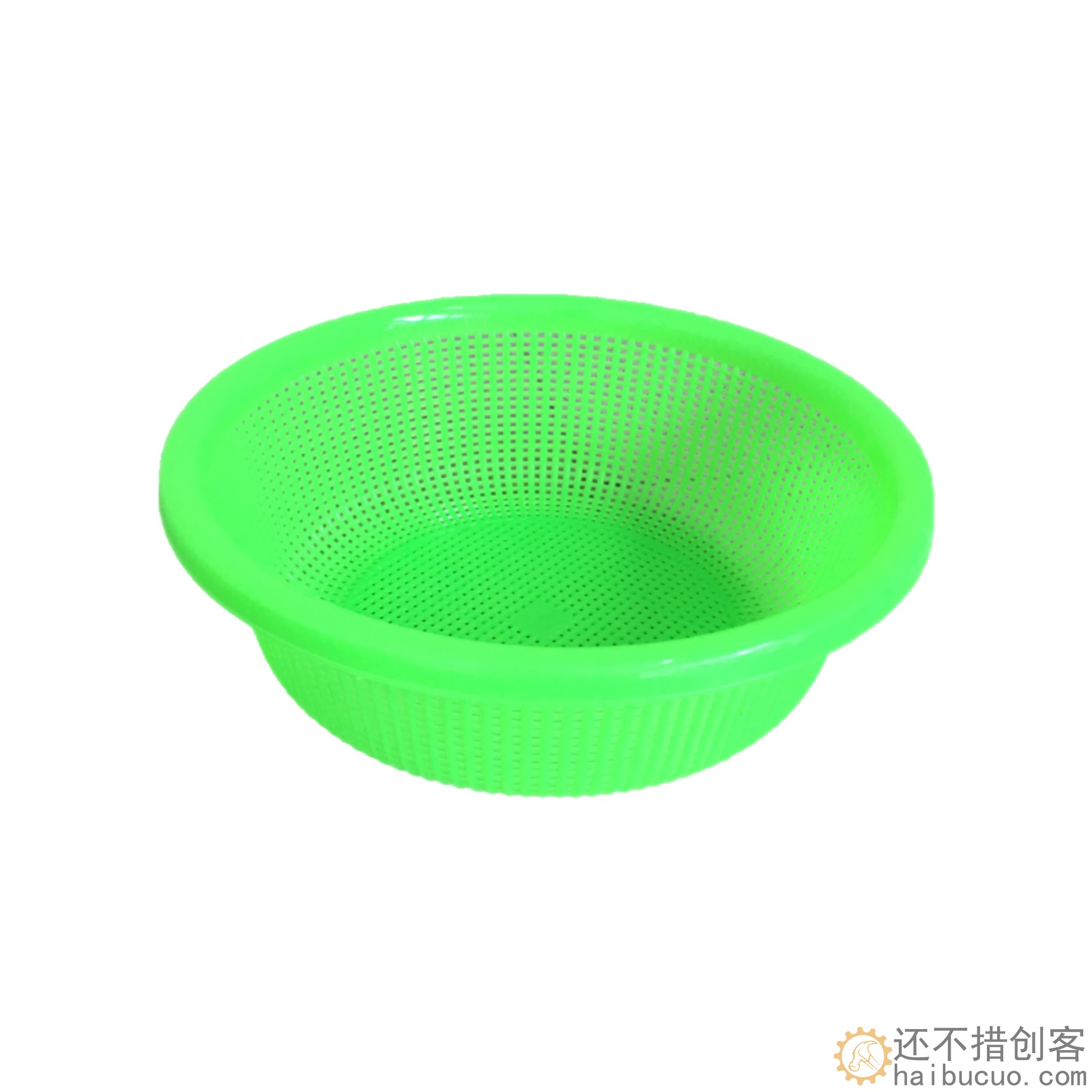 塑料水果篮淘米小篮子红色蓝色绿色小号圆形筐子密眼收纳篮SN1159