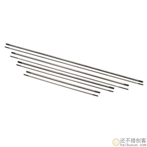 M2双头牙杆M3 固定模型连杆丝杆牙棒双头螺栓长螺丝杆diy连接杆