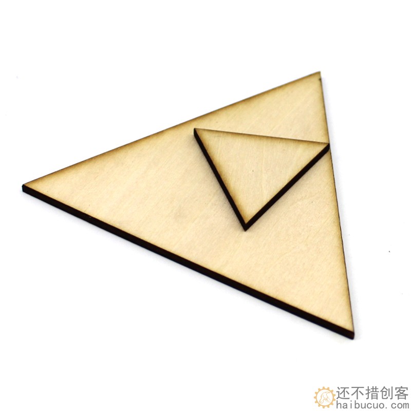 等边三角形椴木板 手工小木片 DIY模型制作装饰木板 三边形木板