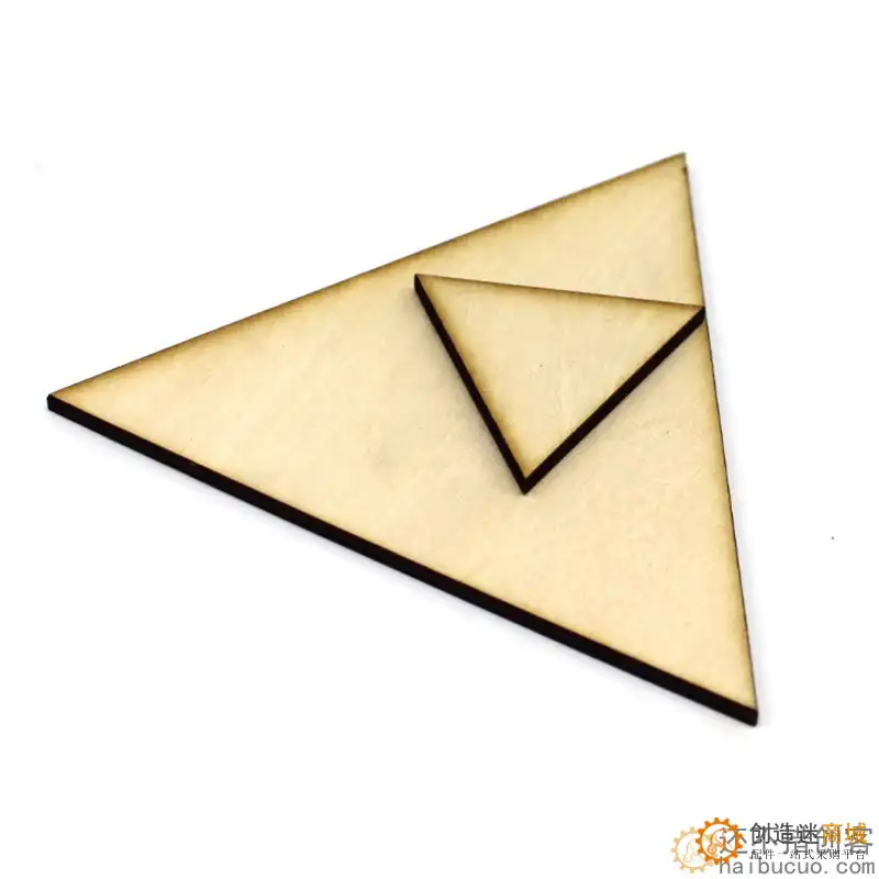 等边三角形椴木板 手工小木片 DIY模型制作装饰木板 三边形木板
