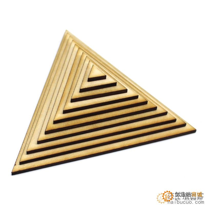 等边三角形椴木板 手工小木片 DIY模型制作装饰木板 三边形木板
