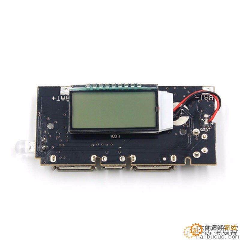 18650锂电池数显双USB电路板移动电源5V升压表头电源板充电宝模块SNA321