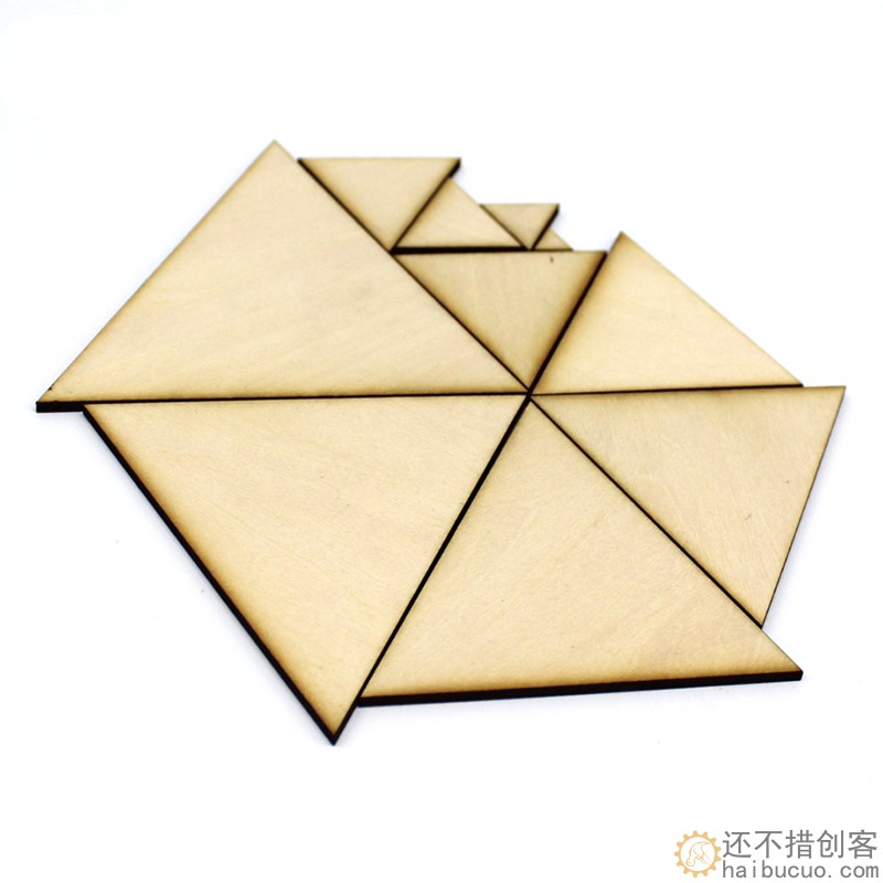 等边三角形椴木板 手工小木片 DIY模型制作装饰木板 三边形木板