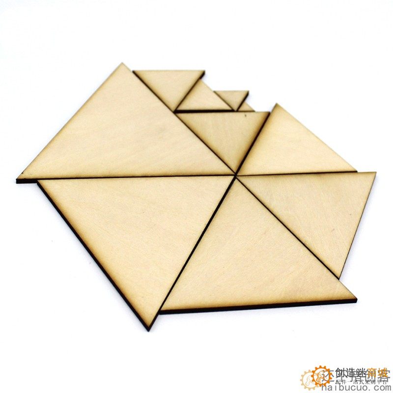 等边三角形椴木板 手工小木片 DIY模型制作装饰木板 三边形木板