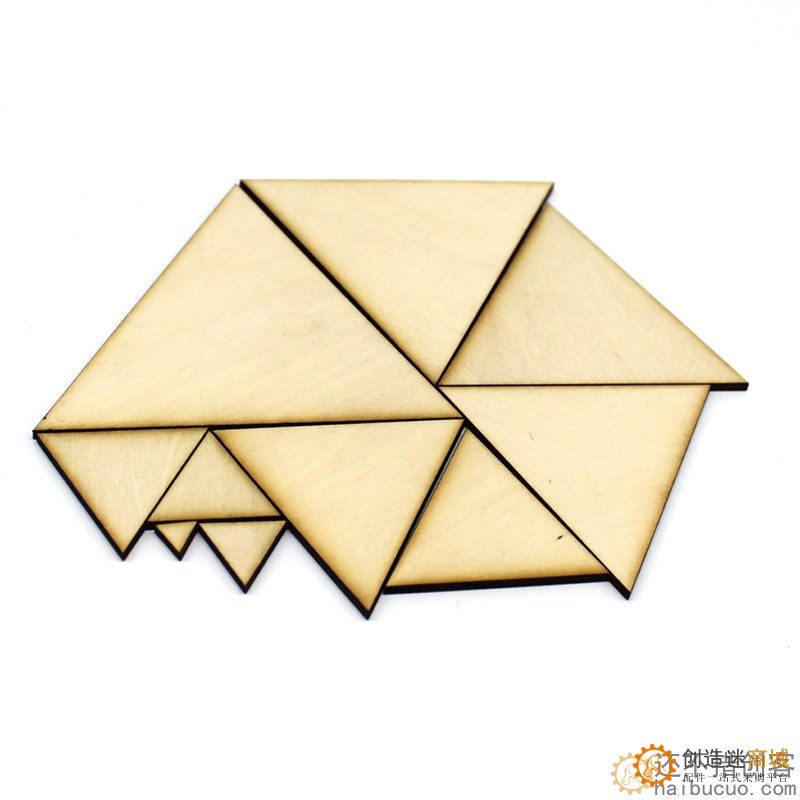 等边三角形椴木板 手工小木片 DIY模型制作装饰木板 三边形木板
