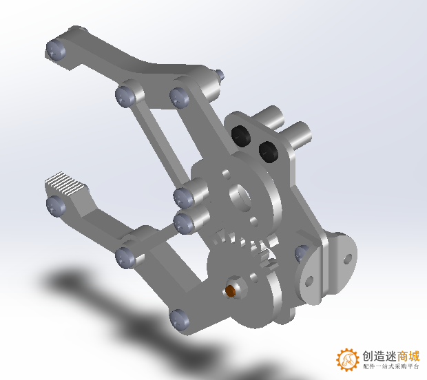 机械爪子 金属 mg996 mg995 stl solidwork 图纸 SLDPRT 装配体