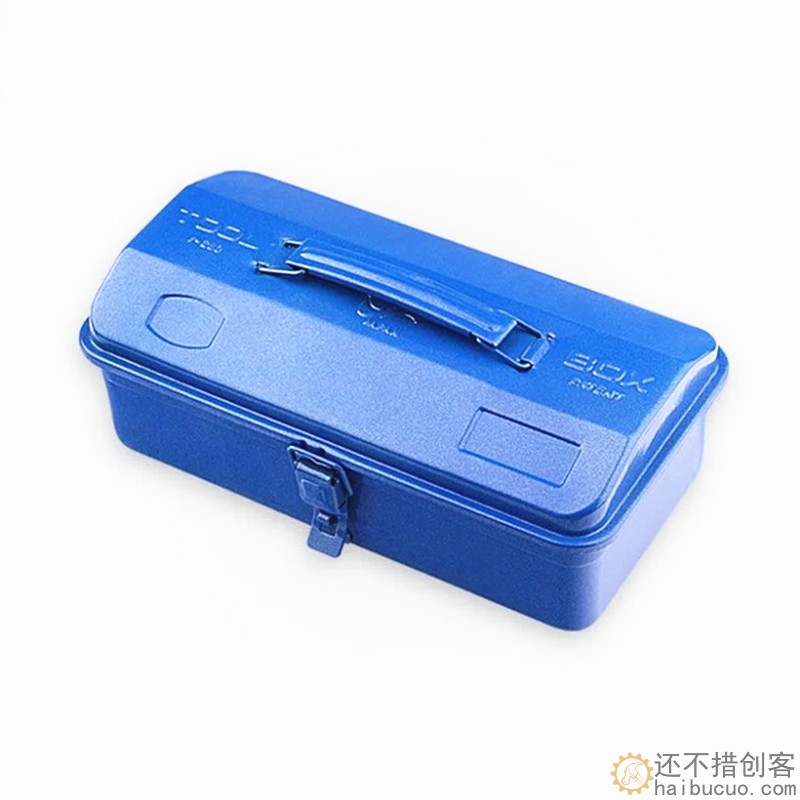 加厚铁皮工具箱大中小号家用五金铁制工具盒铁箱手提式收纳军工品SN1202