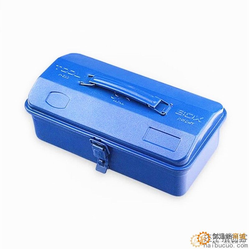 加厚铁皮工具箱大中小号家用五金铁制工具盒铁箱手提式收纳军工品SN1202