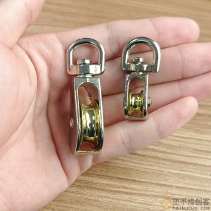 旋转小滑轮微型小滑车不生锈小型定起重滑轮组吊环移门窗滑轮吊轮