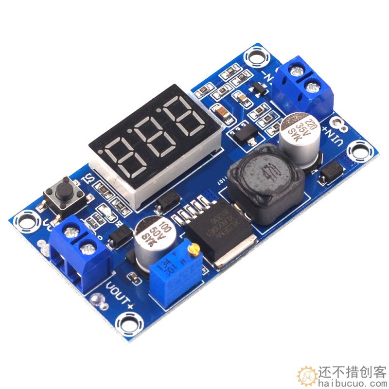 XL6009 DC-DC可调升压模块4.5-32V升5-35V 输出可调 带电压表显示SNA330