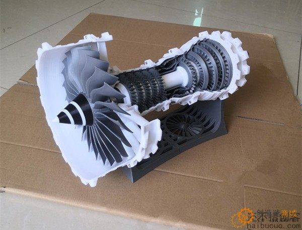 航空发动机模型飞机涡扇引擎用于教学原理演示3D打印 3D29