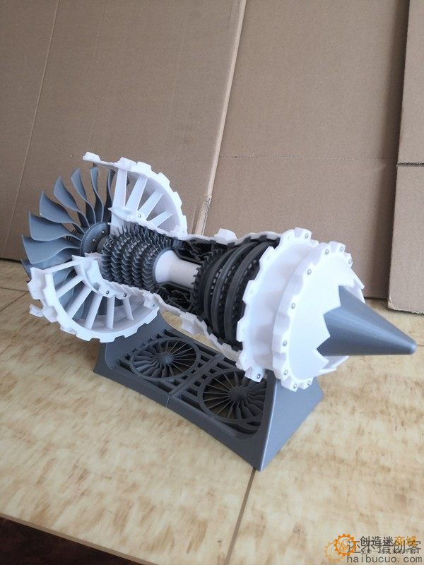 航空发动机模型飞机涡扇引擎用于教学原理演示3D打印 3D29