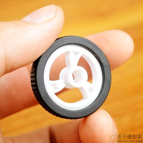 兼容TT马达电机轮子 迷你轮子玩具车轮DIY小轮子