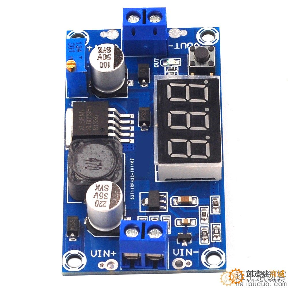 XL6009 DC-DC可调升压模块4.5-32V升5-35V 输出可调 带电压表显示SNA330