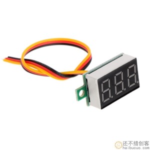 三线电压表0.36寸 DC 0V-30V 直流电压表头 摩托车电压表 数显表SNA331