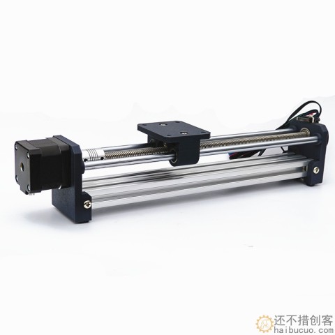 DIY步进电机线性直线滑轨滑台模组 正反向运动双光轴丝杆小型电动SN1211