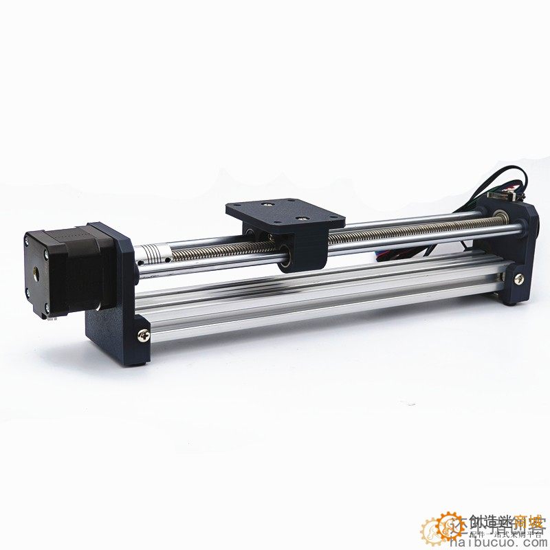 DIY步进电机线性直线滑轨滑台模组 正反向运动双光轴丝杆小型电动SN1211