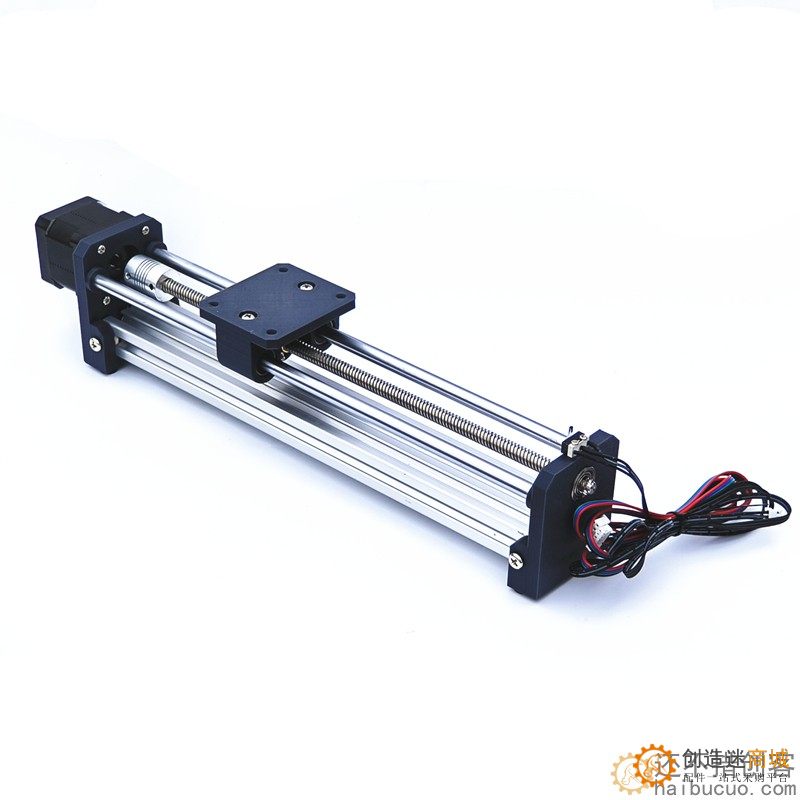 DIY步进电机线性直线滑轨滑台模组 正反向运动双光轴丝杆小型电动SN1211