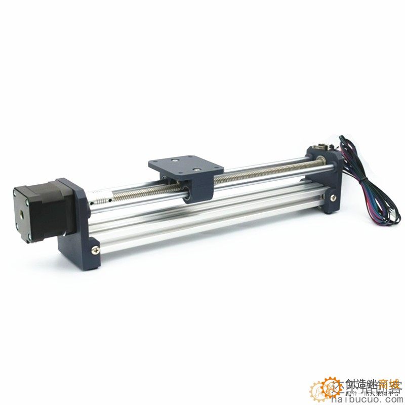 DIY步进电机线性直线滑轨滑台模组 正反向运动双光轴丝杆小型电动SN1211