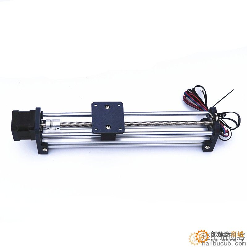 DIY步进电机线性直线滑轨滑台模组 正反向运动双光轴丝杆小型电动SN1211