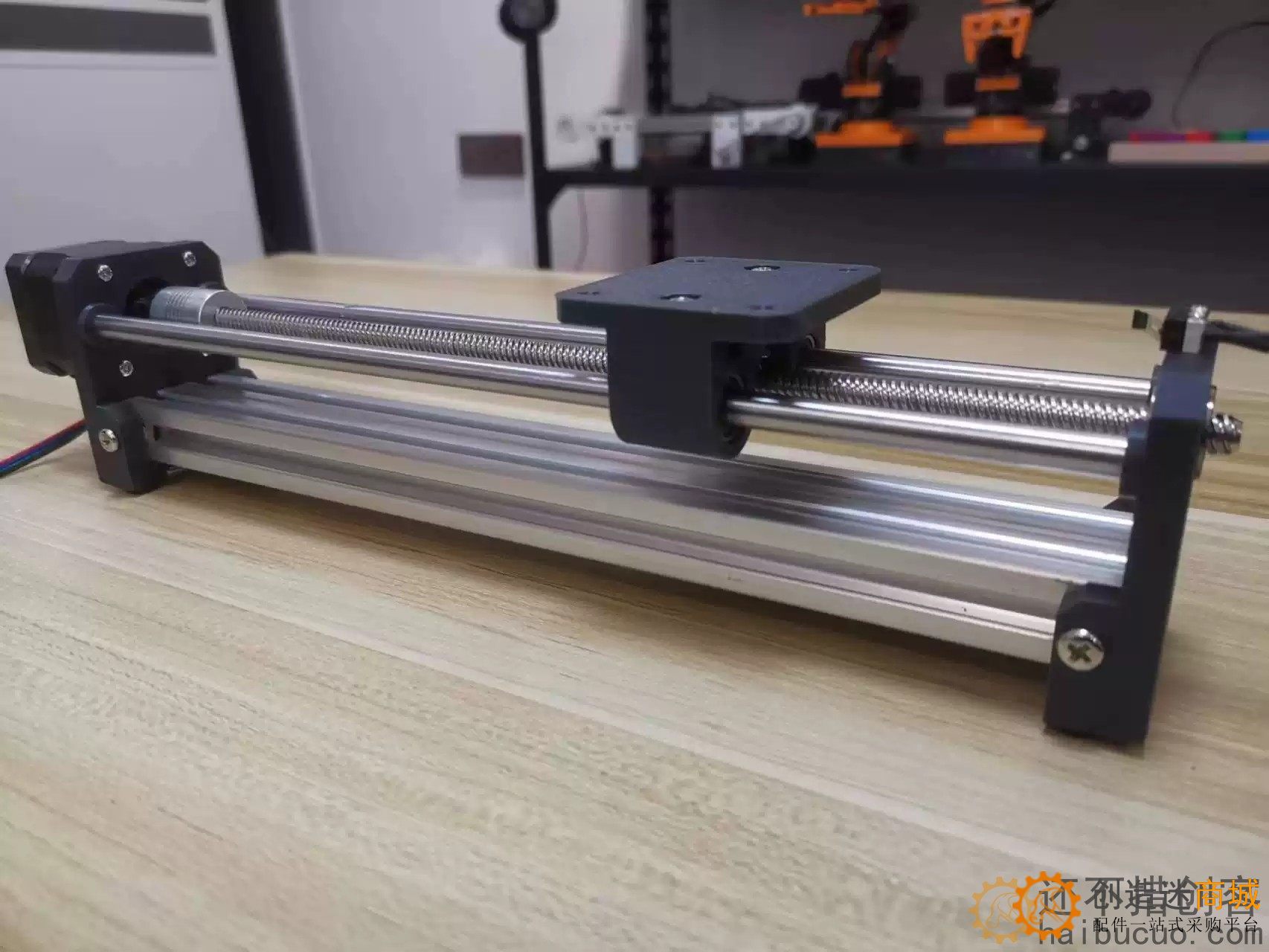 DIY步进电机线性直线滑轨滑台模组 正反向运动双光轴丝杆小型电动SN1211