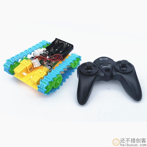 全拼装积木遥控坦克套装 DIY坦克车体 手工科技小制作SNPX1