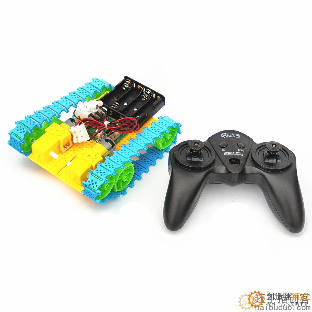 全拼装积木遥控坦克套装 DIY坦克车体 手工科技小制作SNPX1