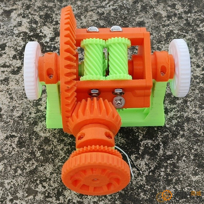 电动版3D打印托森自锁差速器防滑差速器模型教学摆件大号带电机3D31