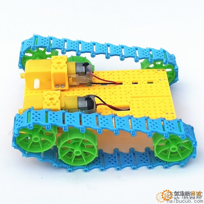 全拼装积木遥控坦克底盘 DIY坦克车体 手工科技小制作SNPX2