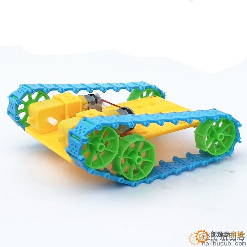 全拼装积木遥控坦克底盘 DIY坦克车体 手工科技小制作SNPX2