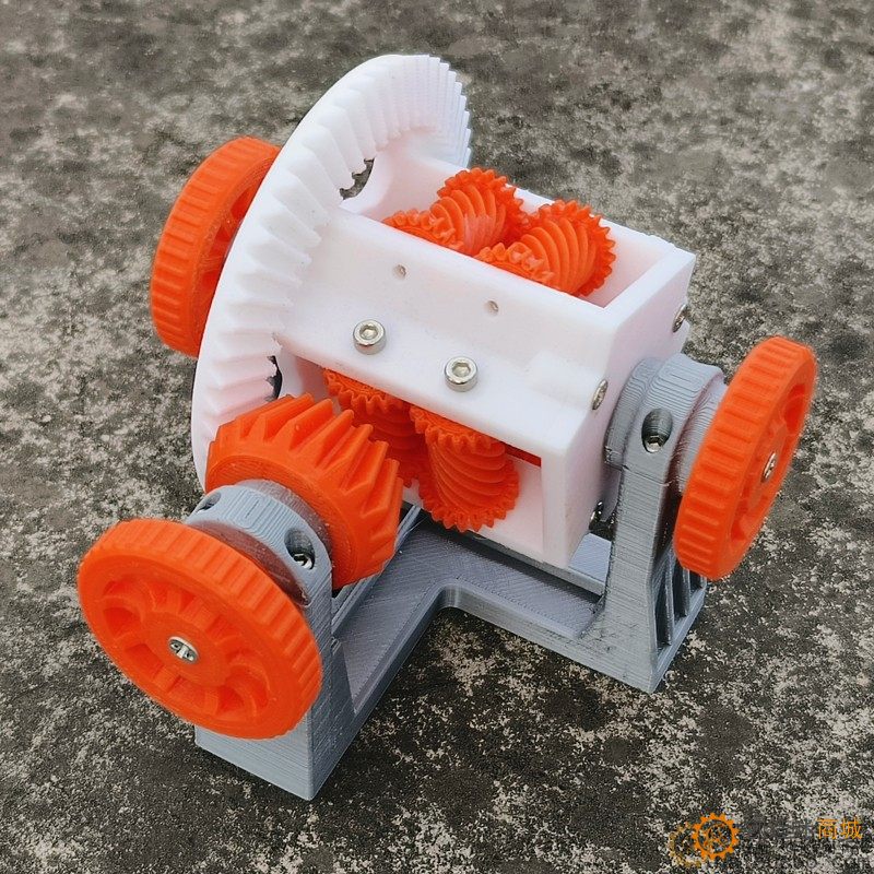 3D打印托森自锁差速器防滑中央差速器模型教学摆件原理3D30