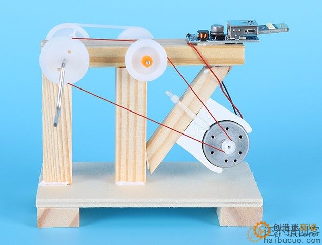 科学实验玩具DIY手摇发电机模型 学生科技小制作儿童手工发明器材SNP124