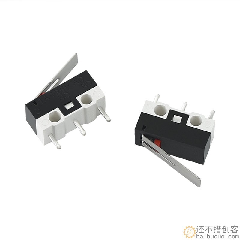 3D打印机配件 微动开关带柄脚带柄滚轮按键 小电源限位开关1A125V SN1220