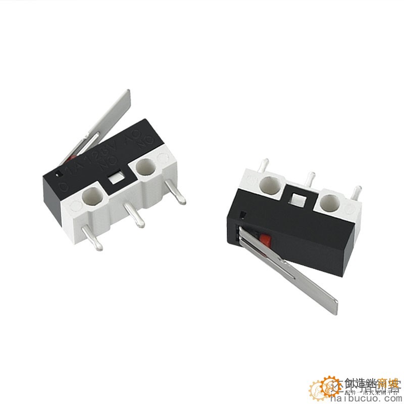 3D打印机配件 微动开关带柄脚带柄滚轮按键 小电源限位开关1A125V SN1220