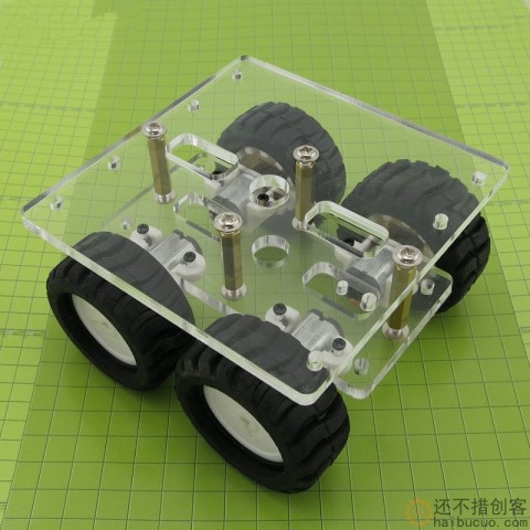 亚克力N20智能小车 N20减速电机小车底盘机器人 DIY模型微型车架