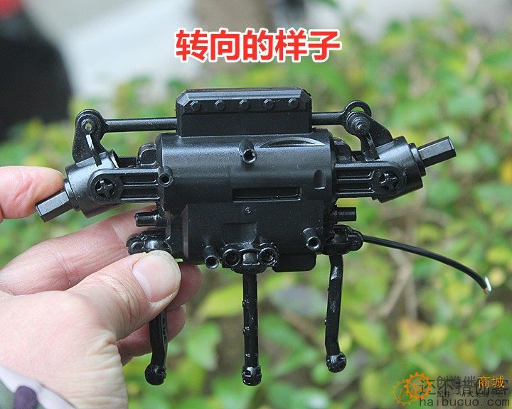 带驱动电机玩具车桥DIY配件 有转向功能没有转向马达SN1212