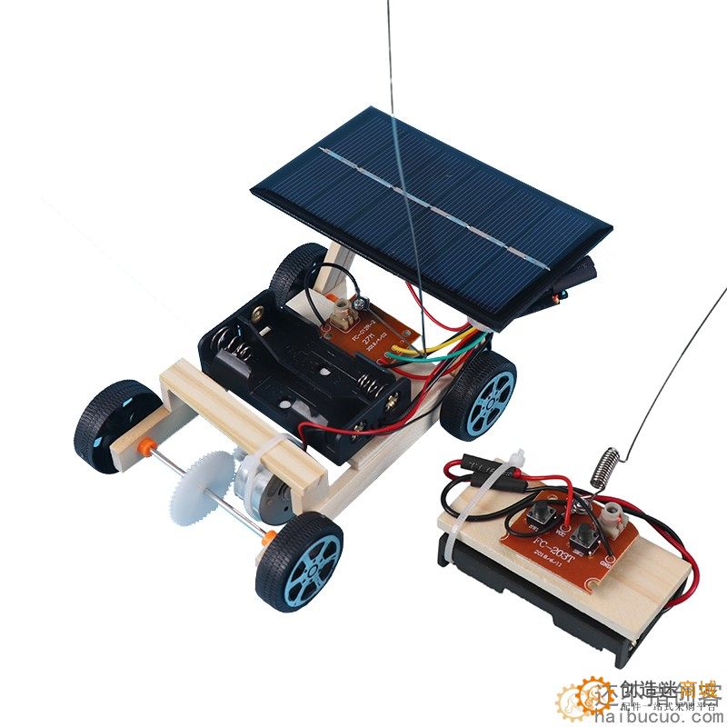 太阳能遥控小汽车学生科学实验儿童科技小制作diy手工拼装玩具车SNP125