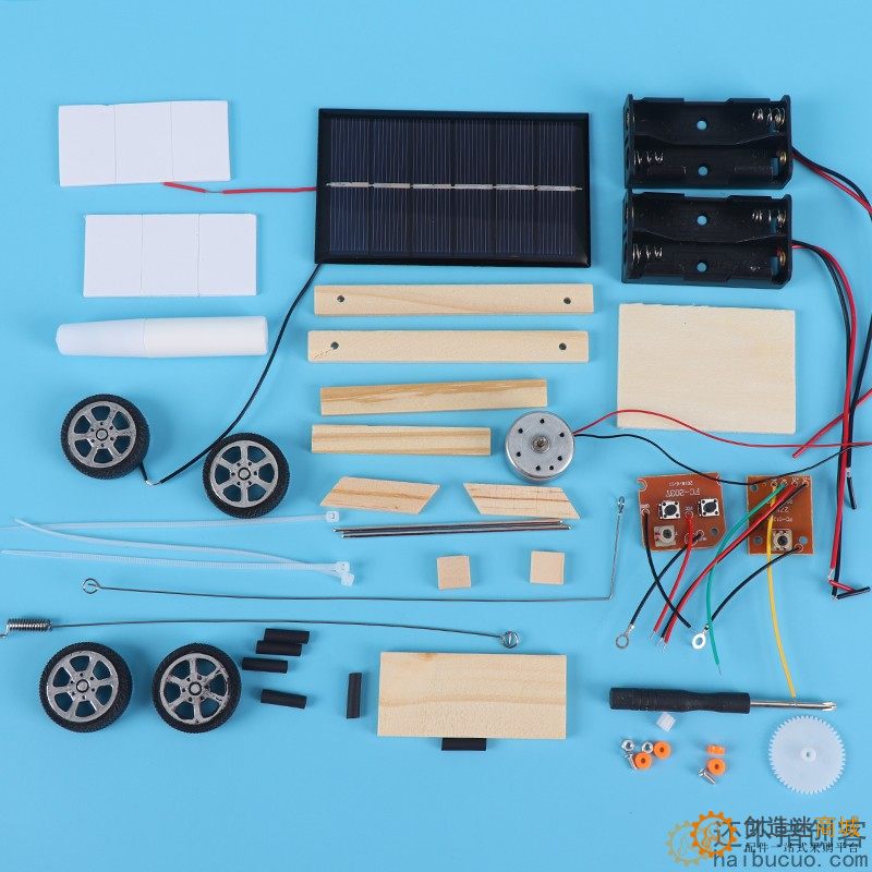 太阳能遥控小汽车学生科学实验儿童科技小制作diy手工拼装玩具车SNP125