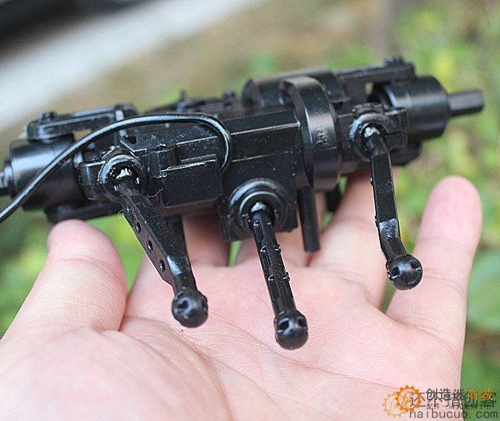 带驱动电机玩具车桥DIY配件 有转向功能没有转向马达SN1212